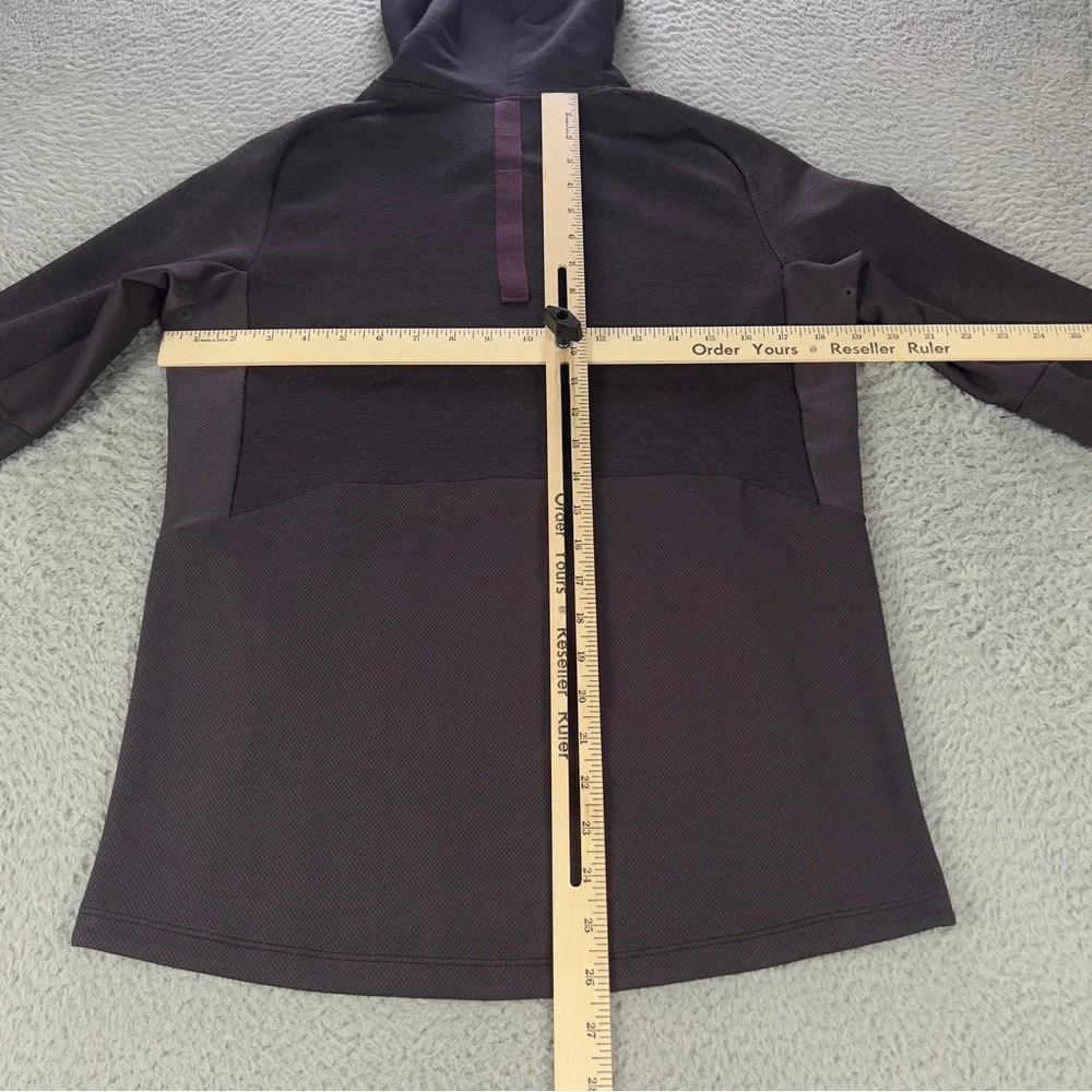 Lululemon Textured Tech Hoodie Mens XS Purple Pullover Active Lightweight Preppy - Picture 3 of 8